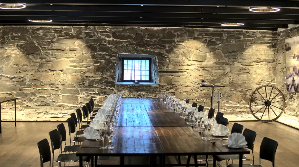 House for the gatherings of the Norwegian guilds in the Middle Ages. 