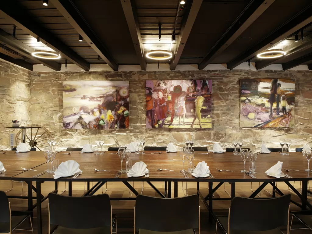 House for the gatherings of the Norwegian guilds in the Middle Ages.