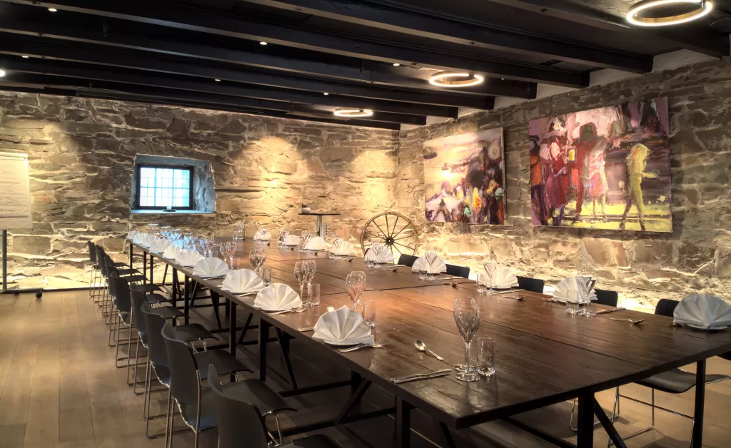 House for the gatherings of the Norwegian guilds in the Middle Ages.