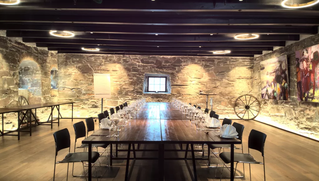 House for the gatherings of the Norwegian guilds in the Middle Ages.