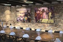 House for the gatherings of the Norwegian guilds in the Middle Ages.